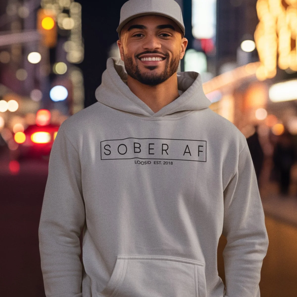 Sober AF Men's Hoodie - Image 6