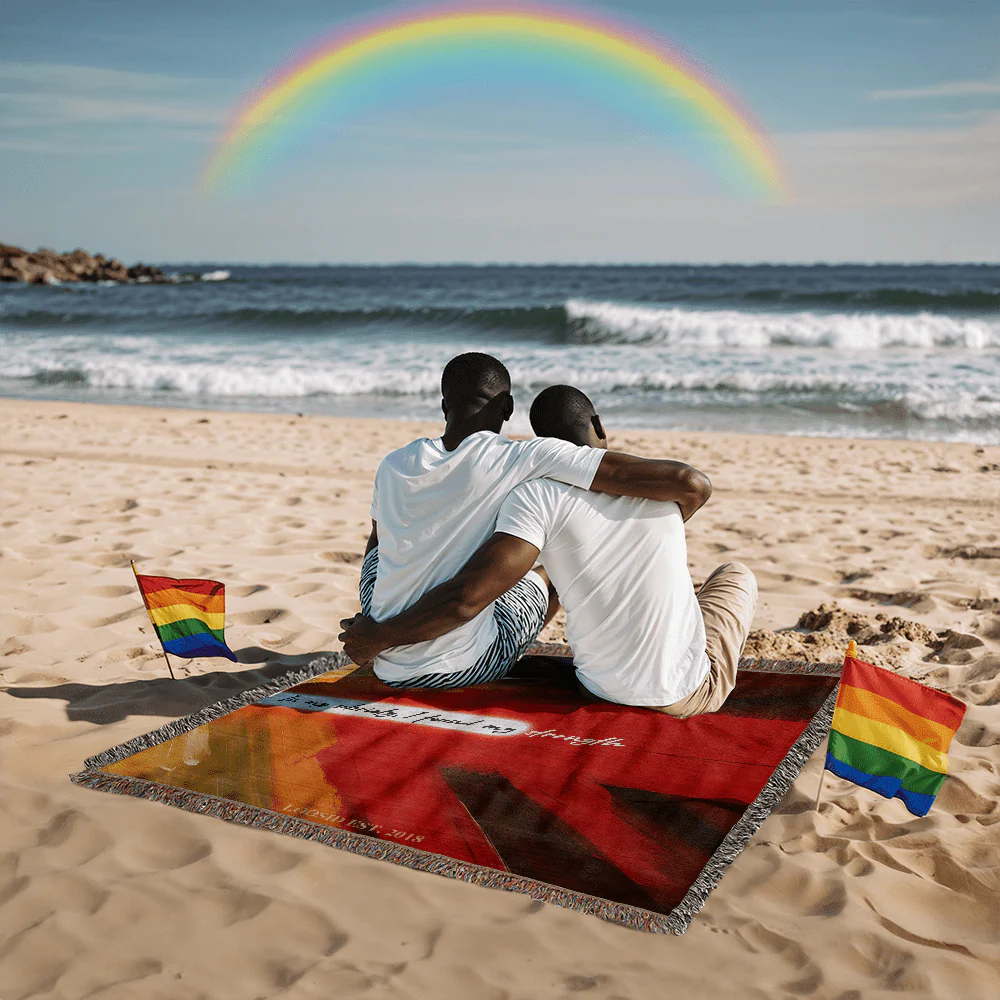 In My Sobriety, I Found My Strength Heirloom Woven Blanket - Image 11