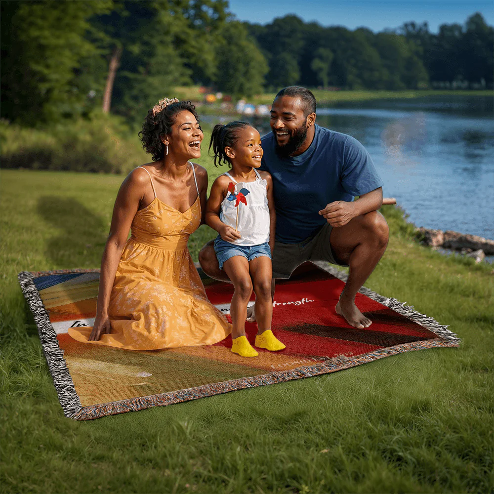 In My Sobriety, I Found My Strength Heirloom Woven Blanket - Image 14