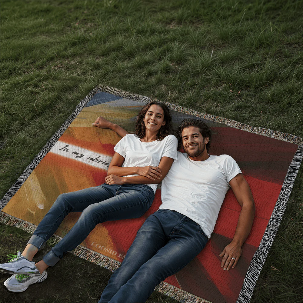 In My Sobriety, I Found My Strength Heirloom Woven Blanket - Image 15