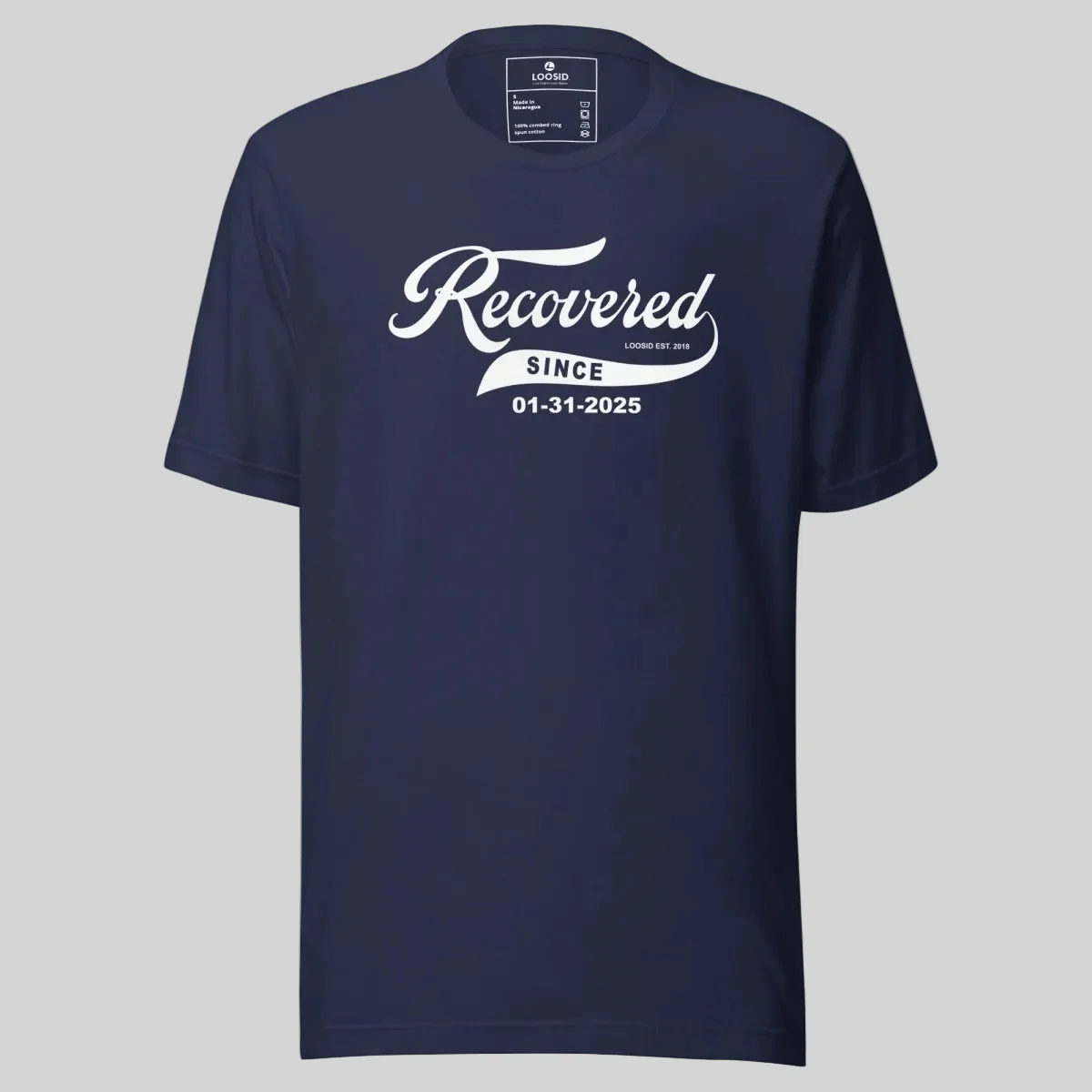 Men’s Recovered Since T-Shirt w/ Personalized Clean Date - Image 12