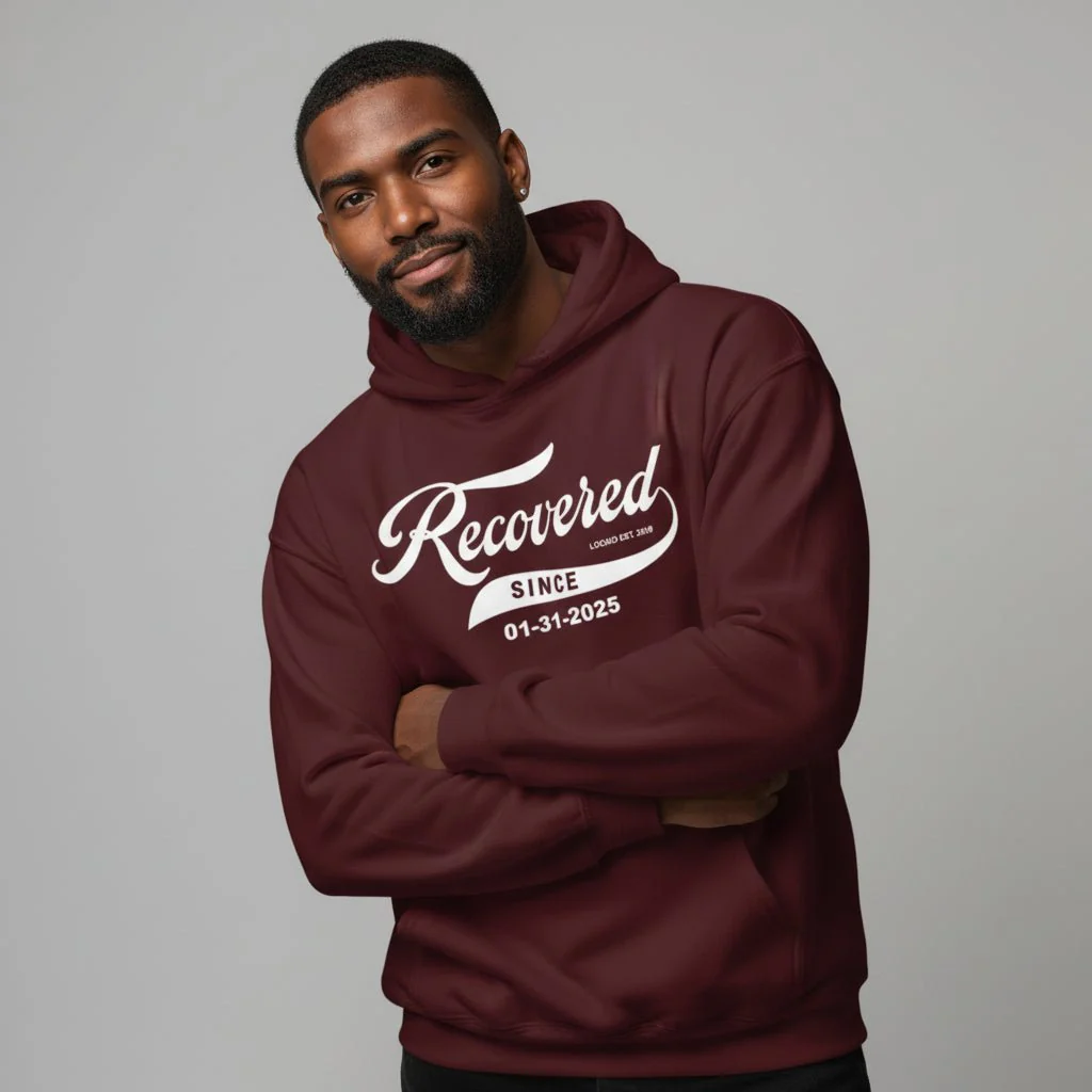 Men's Recovered Since Hoodie w/ Personalized Recovered Date - Image 18