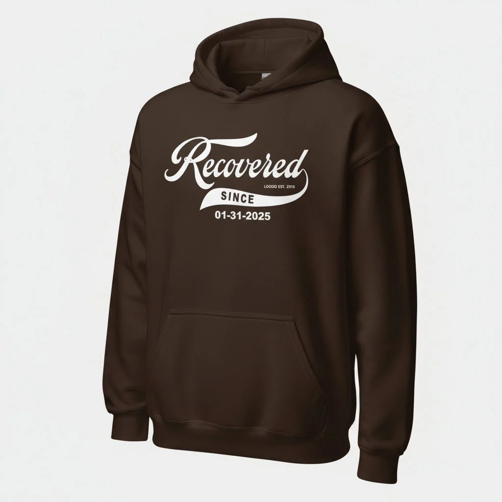 Men's Recovered Since Hoodie w/ Personalized Recovered Date - Image 20