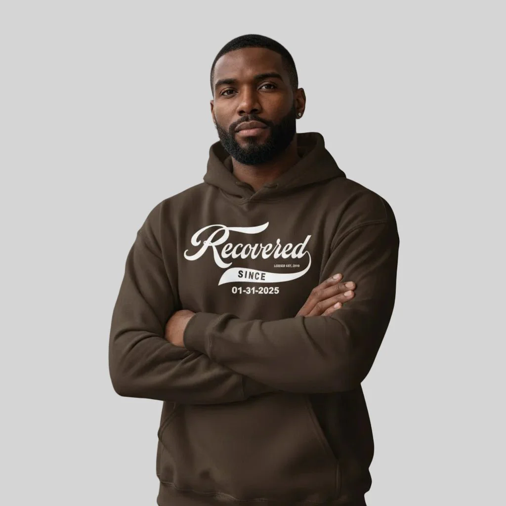 Men's Recovered Since Hoodie w/ Personalized Recovered Date - Image 22