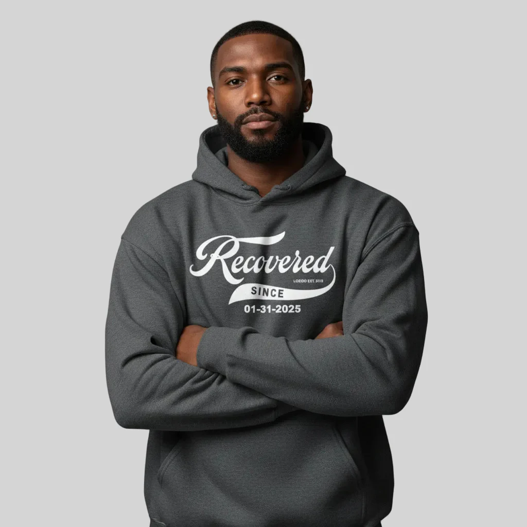 Men's Recovered Since Hoodie w/ Personalized Recovered Date - Image 29
