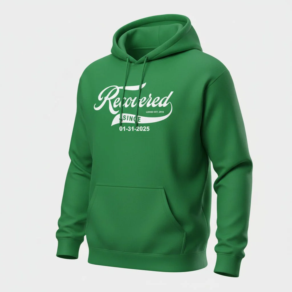Men's Recovered Since Hoodie w/ Personalized Recovered Date - Image 36