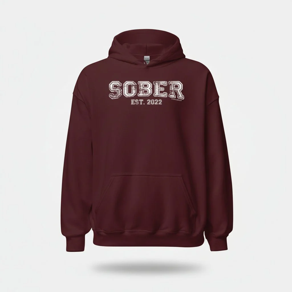 Men's Sober Est. Hoodie w/ Personalized Sobriety Year - Image 12