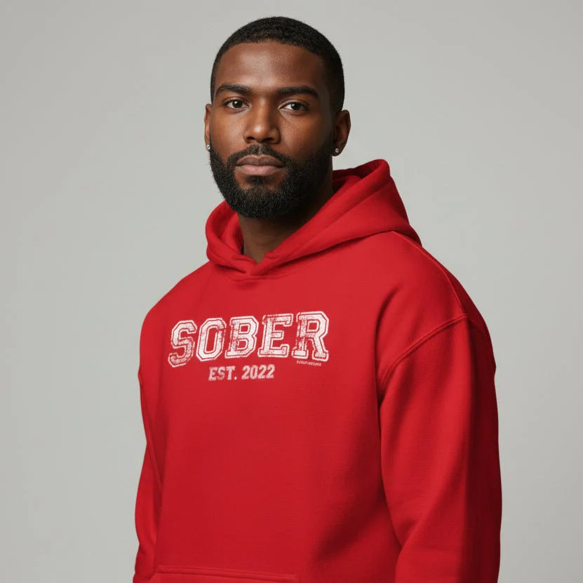Men's Sober Est. Hoodie w/ Personalized Sobriety Year - Image 18