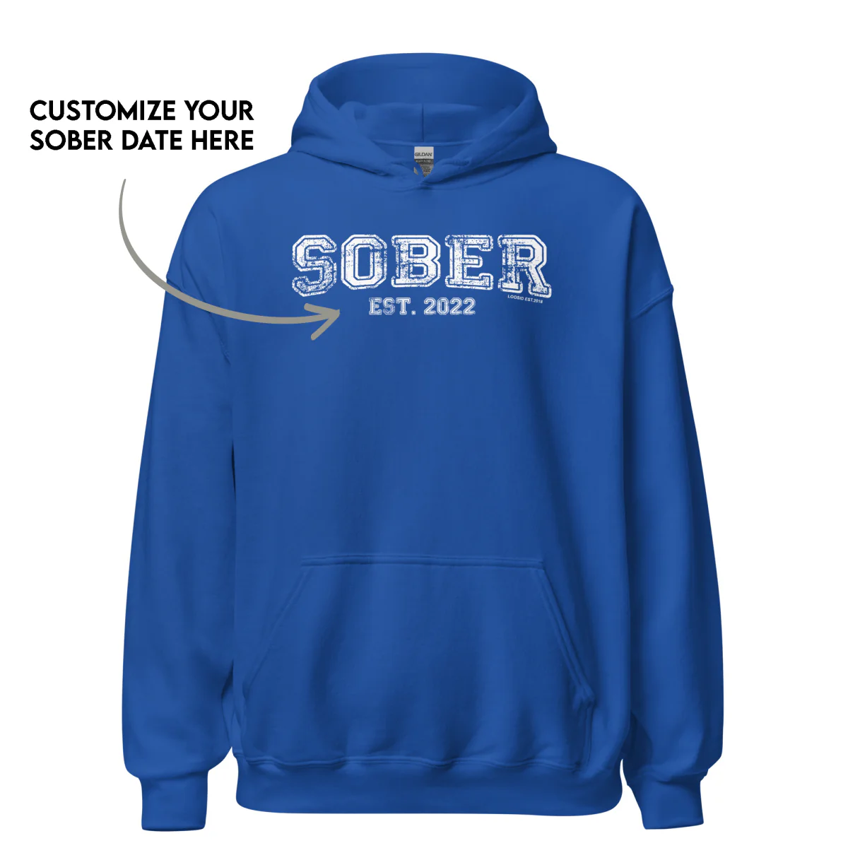 Men's Sober Est. Hoodie w/ Personalized Sobriety Year - Image 19