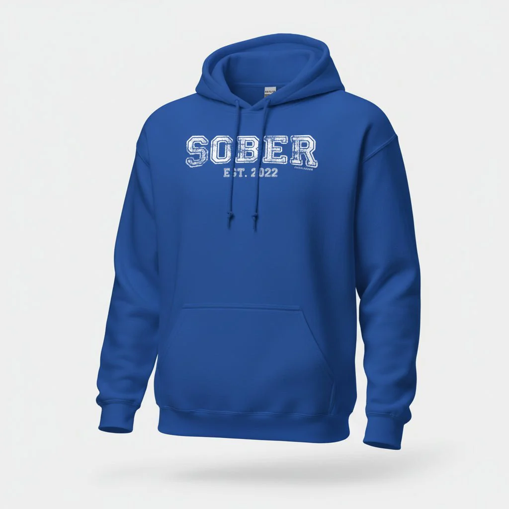 Men's Sober Est. Hoodie w/ Personalized Sobriety Year - Image 20