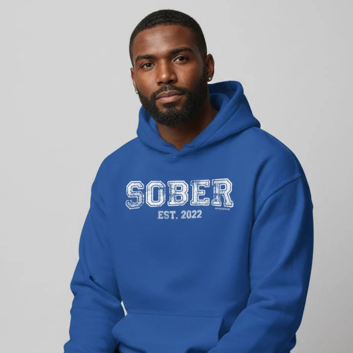 Men's Sober Est. Hoodie w/ Personalized Sobriety Year - Image 22