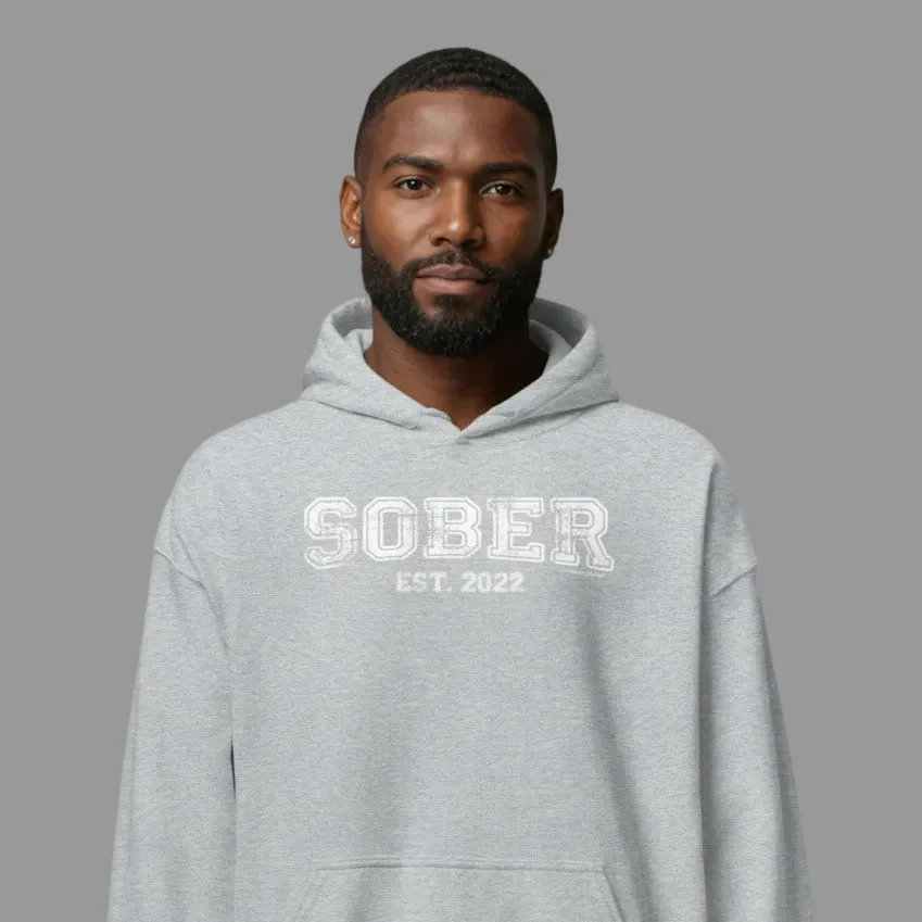 Men's Sober Est. Hoodie w/ Personalized Sobriety Year - Image 30