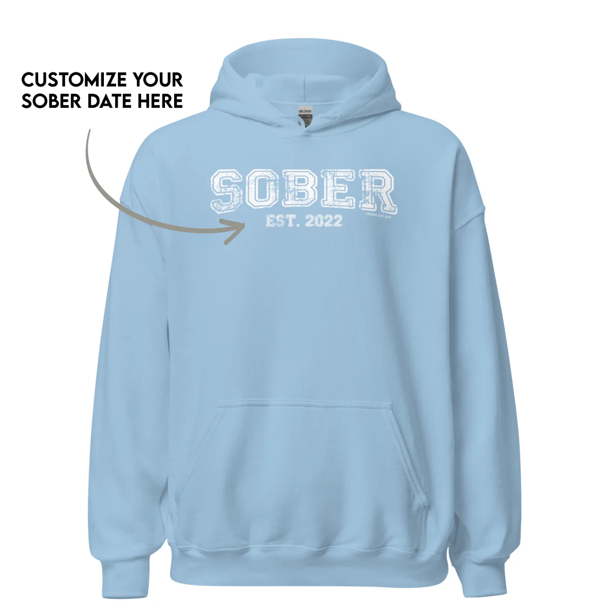 Men's Sober Est. Hoodie w/ Personalized Sobriety Year - Image 31