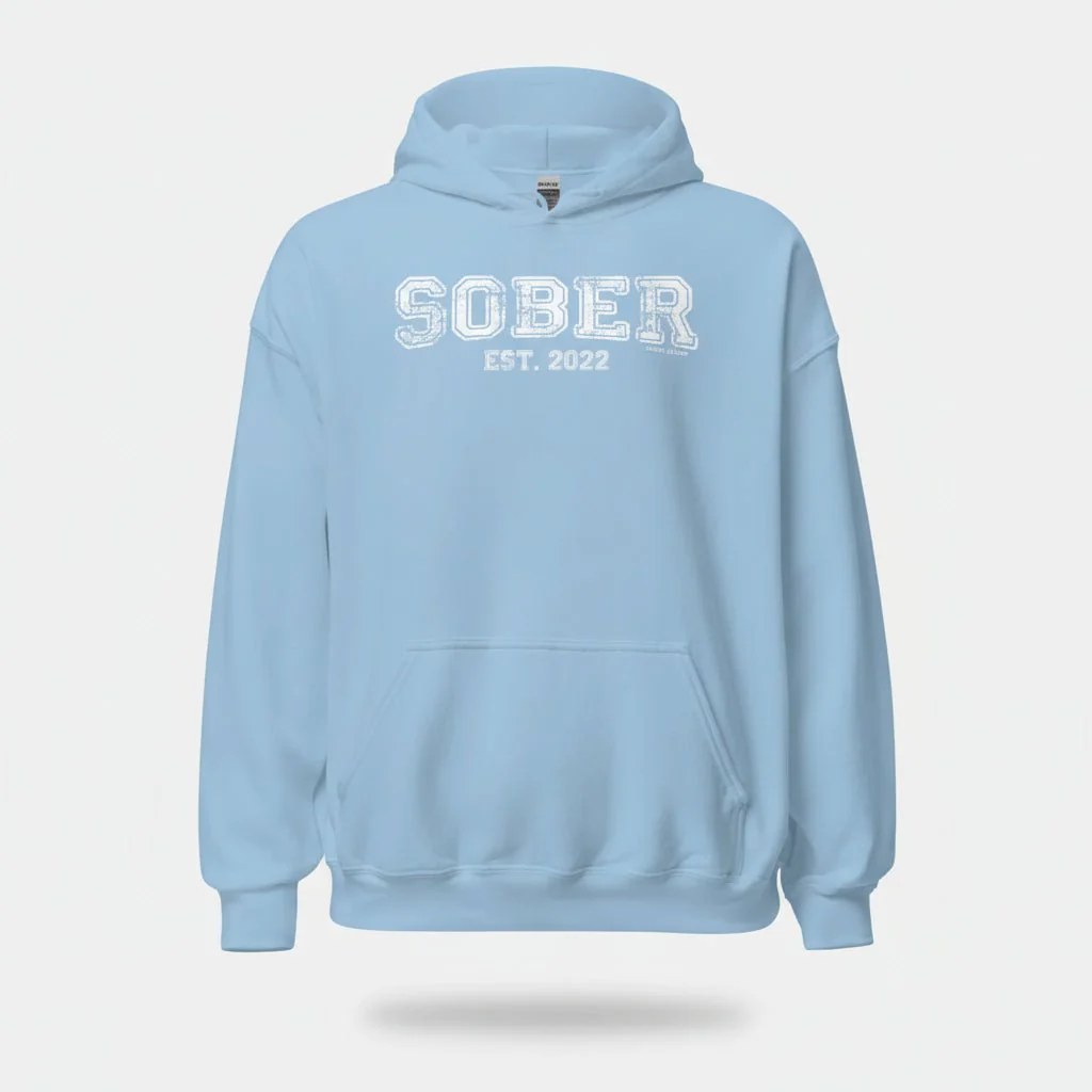 Men's Sober Est. Hoodie w/ Personalized Sobriety Year - Image 32