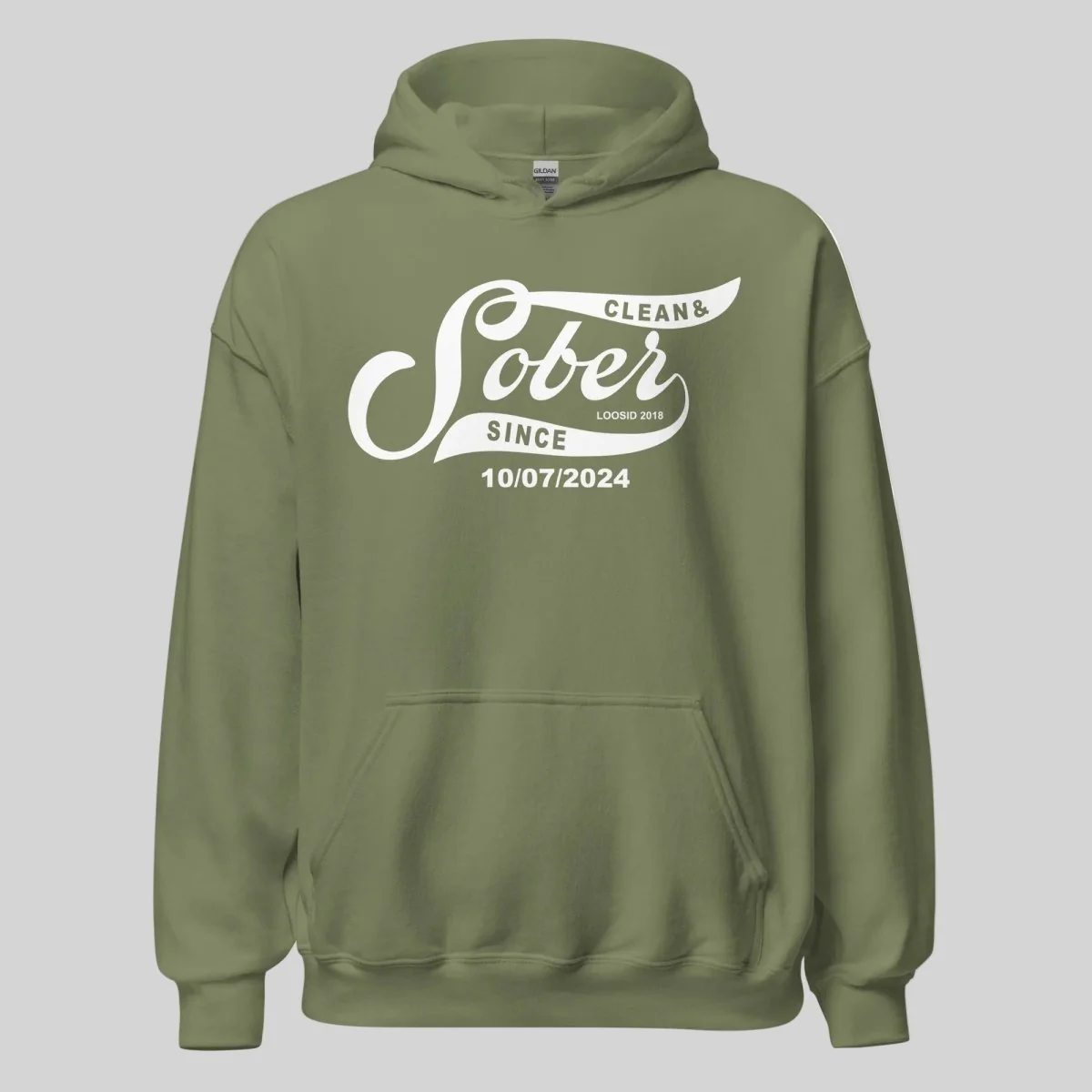 Recovery Hoodie | Sober Since Men's Hoodie with Custom Sobriety Date - Image 18