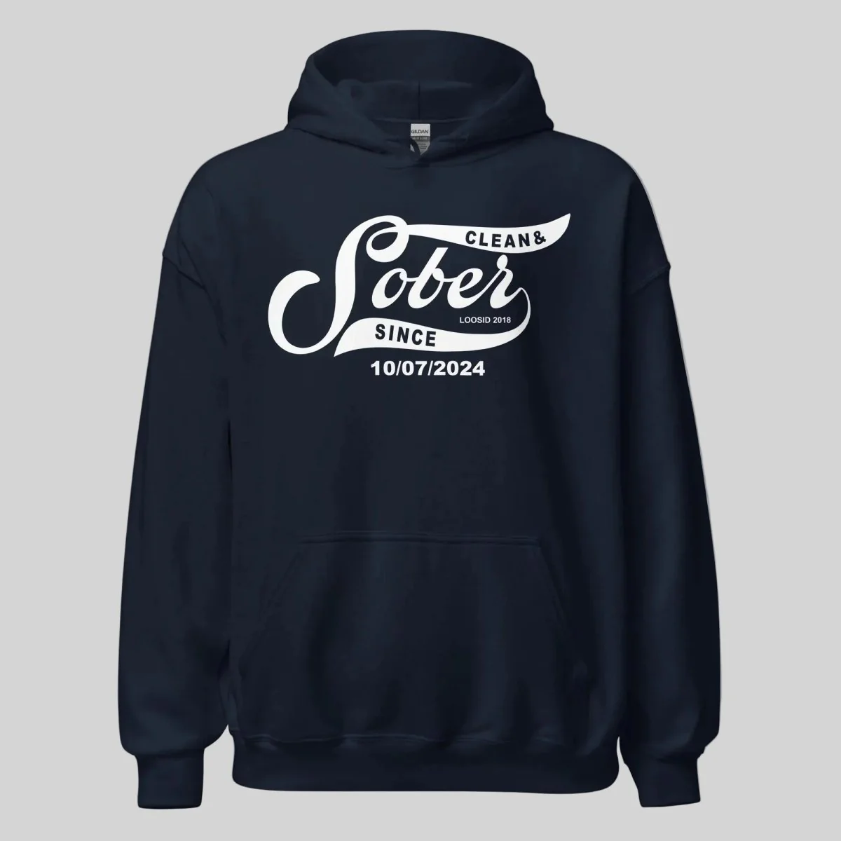 Recovery Hoodie | Sober Since Men's Hoodie with Custom Sobriety Date - Image 23