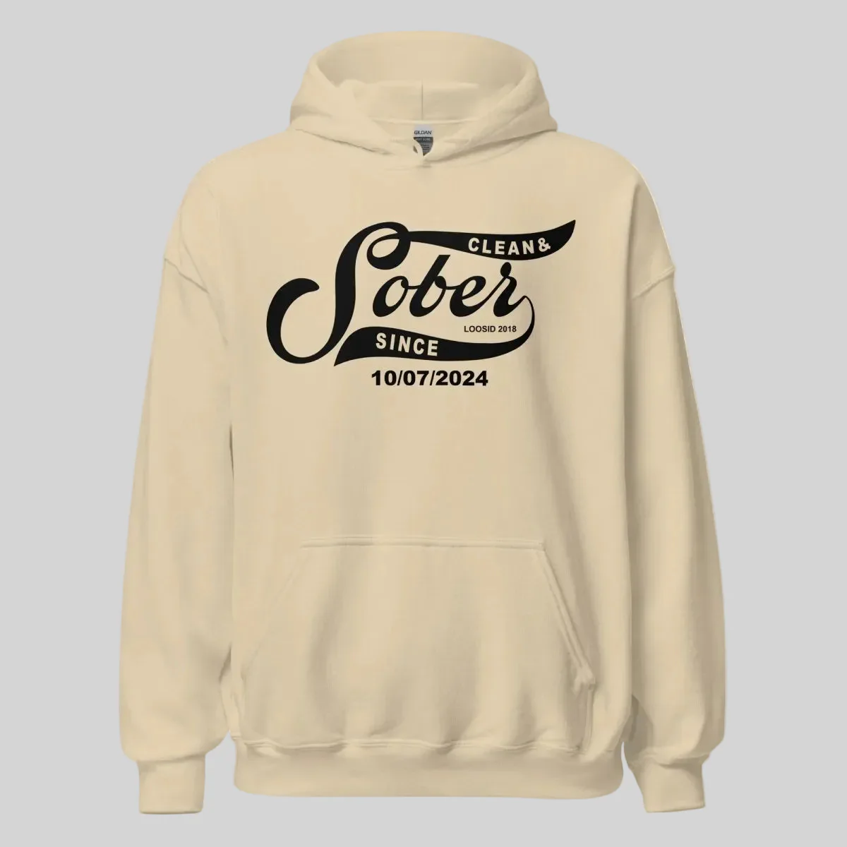 Recovery Hoodie | Sober Since Men's Hoodie with Custom Sobriety Date - Image 28