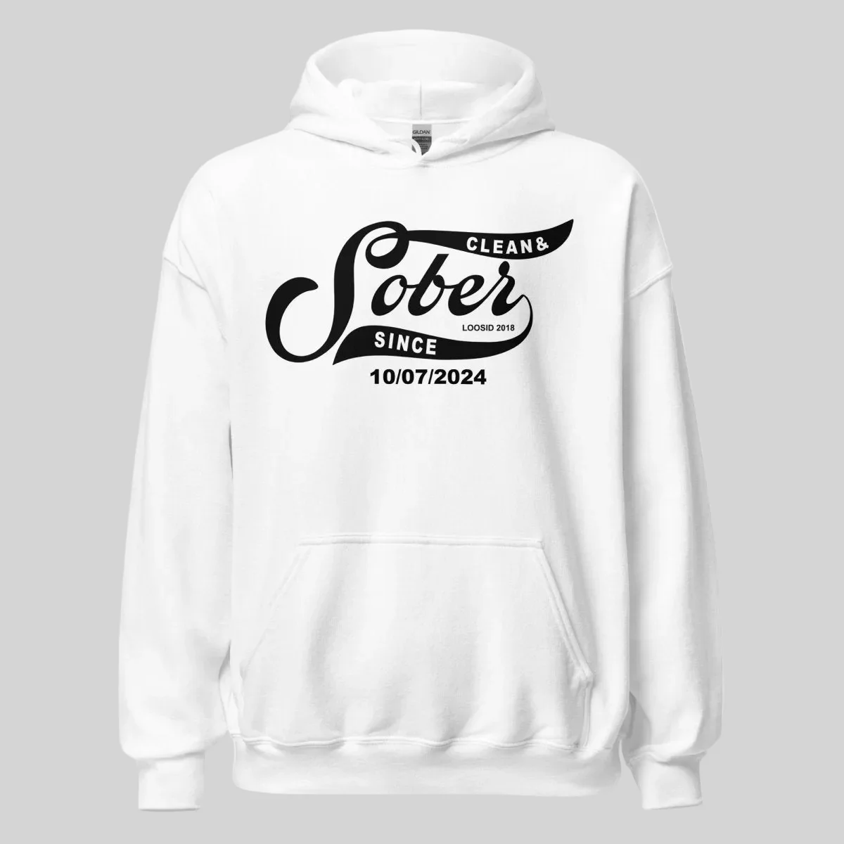 Recovery Hoodie | Sober Since Men's Hoodie with Custom Sobriety Date - Image 33