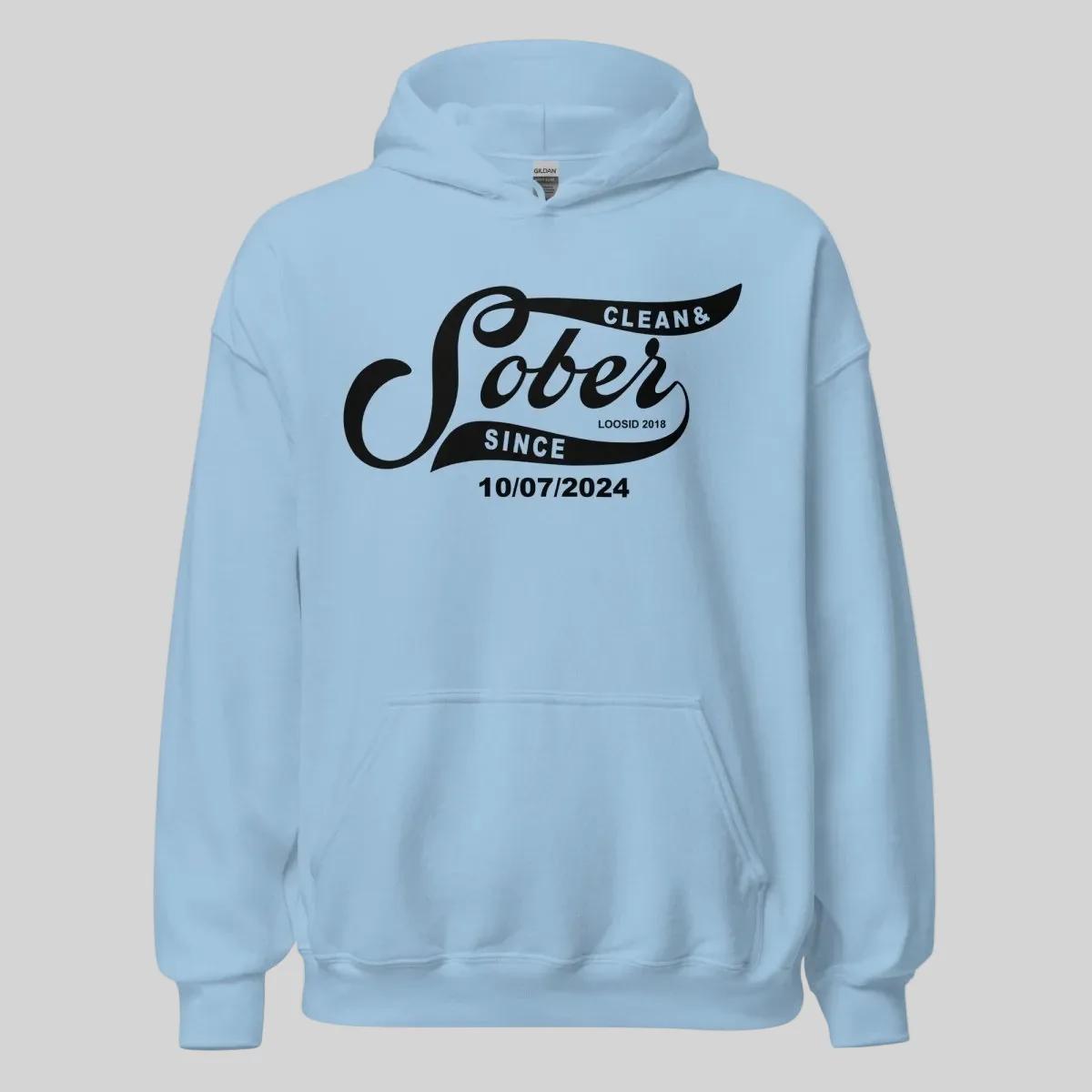 Recovery Hoodie | Sober Since Men's Hoodie with Custom Sobriety Date - Image 38