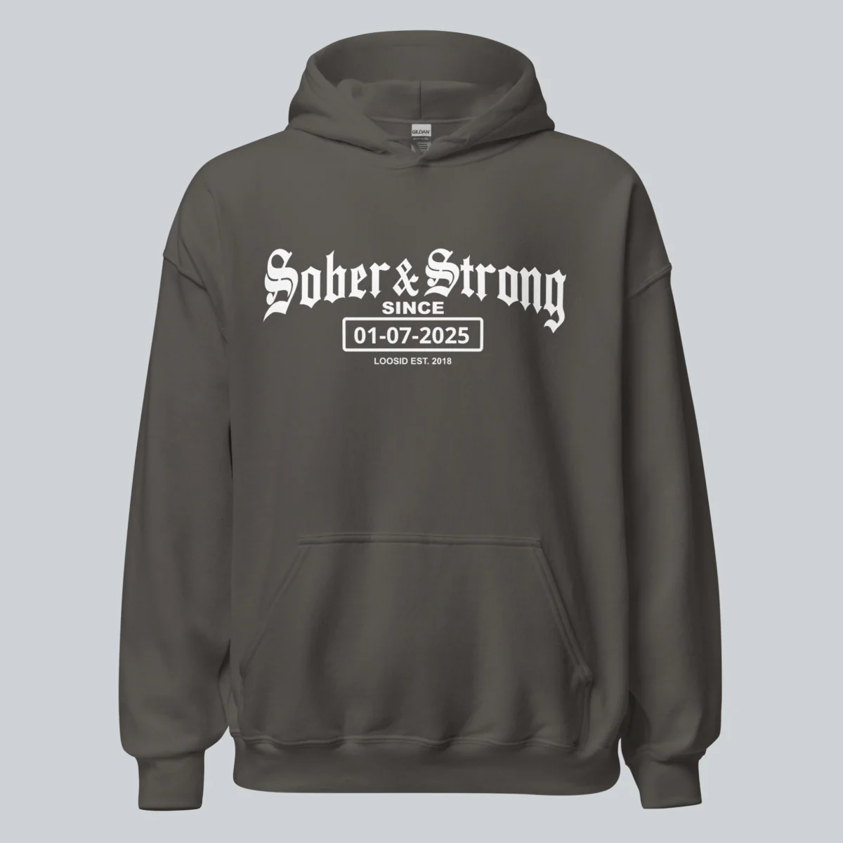 Recovery Hoodie | Women’s Old School Sober & Strong Hoodie with Custom Date - Image 38