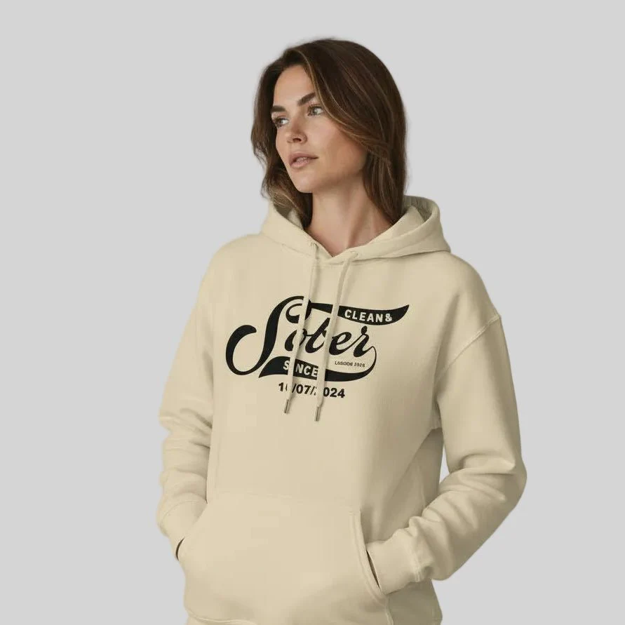 Recovery Hoodie | Women's Sober Since Hoodie with Custom Sober Date - Image 12