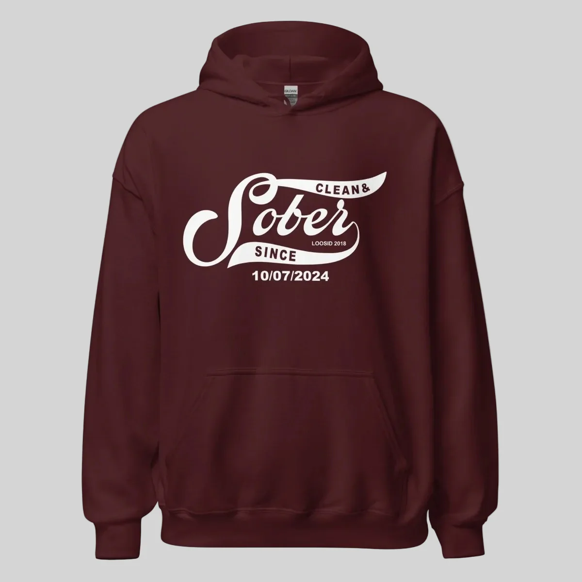Recovery Hoodie | Women's Sober Since Hoodie with Custom Sober Date - Image 18