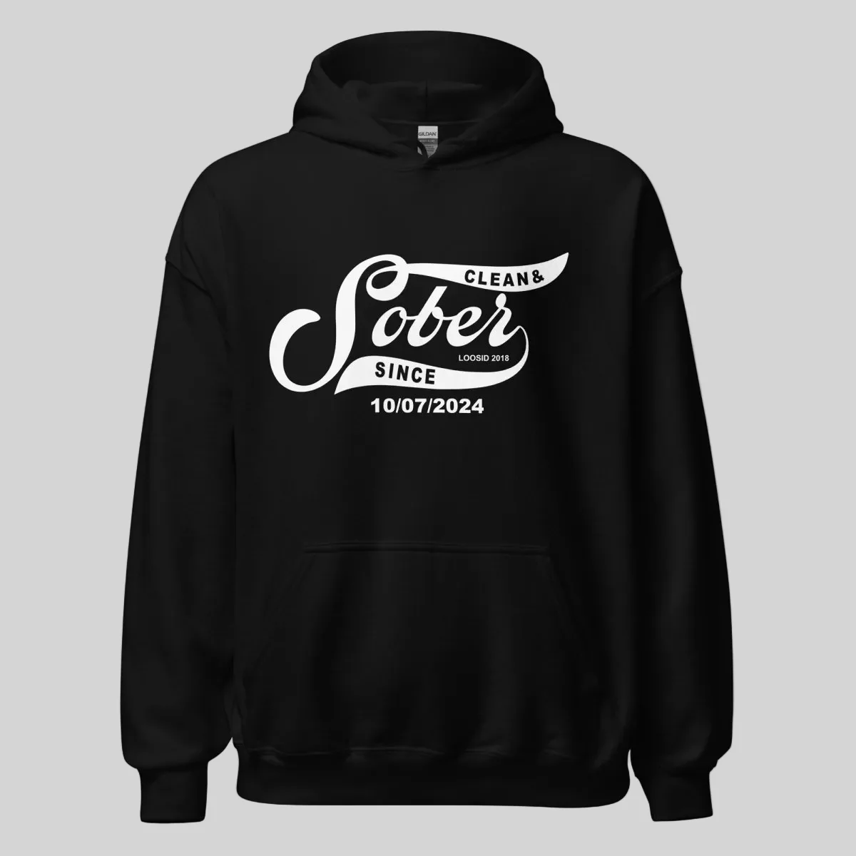 Recovery Hoodie | Women's Sober Since Hoodie with Custom Sober Date - Image 3