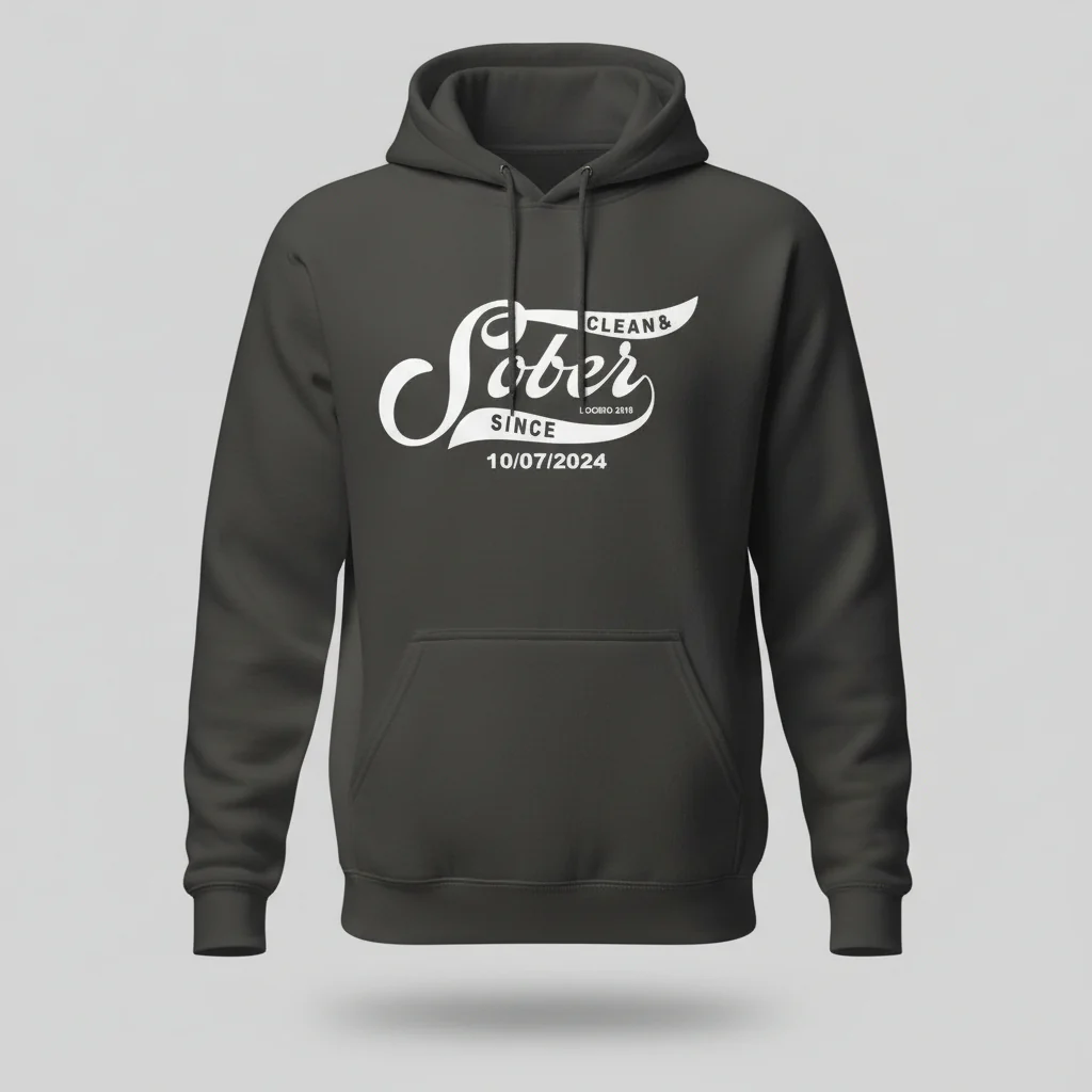 Recovery Hoodie | Women's Sober Since Hoodie with Custom Sober Date - Image 30