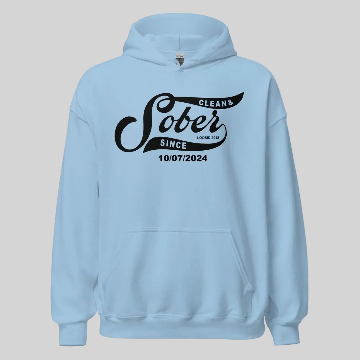 Recovery Hoodie | Women's Sober Since Hoodie with Custom Sober Date - Image 43
