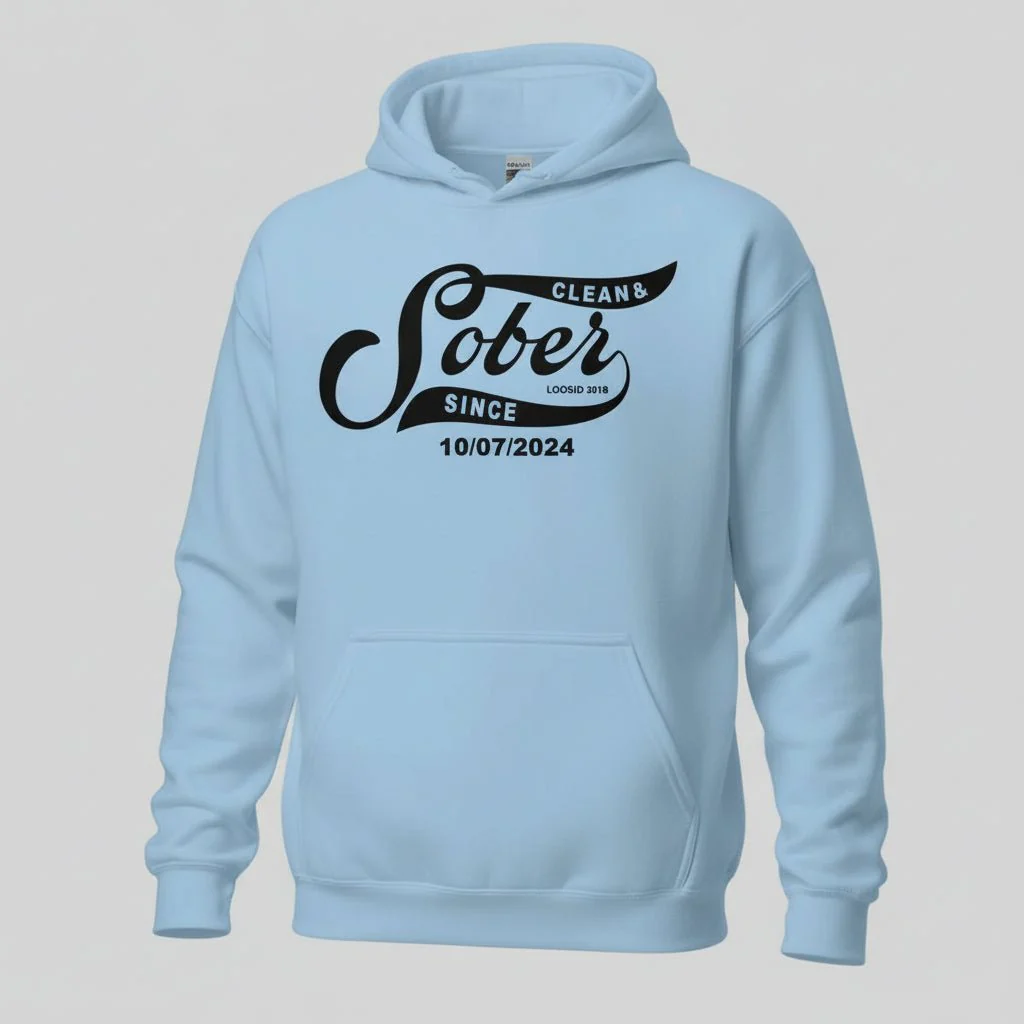 Recovery Hoodie | Women's Sober Since Hoodie with Custom Sober Date - Image 45
