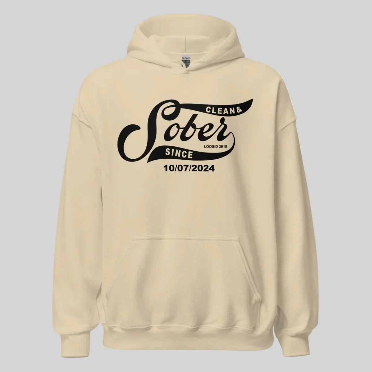 Recovery Hoodie | Women's Sober Since Hoodie with Custom Sober Date - Image 8