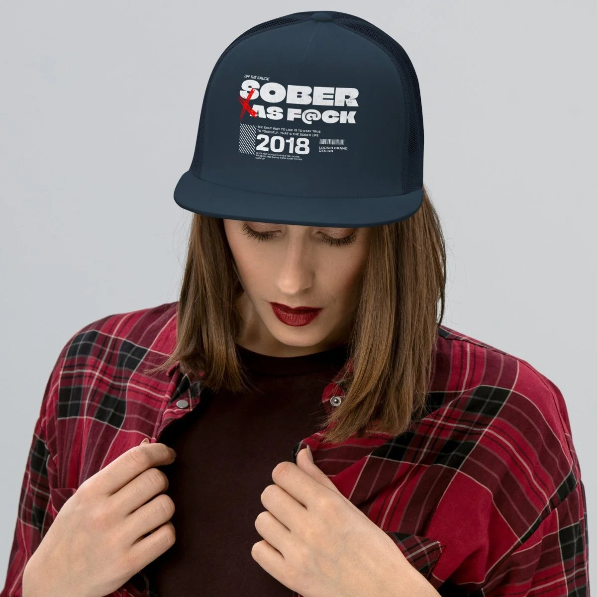 Sober As F@ck Trucker Cap - Image 4