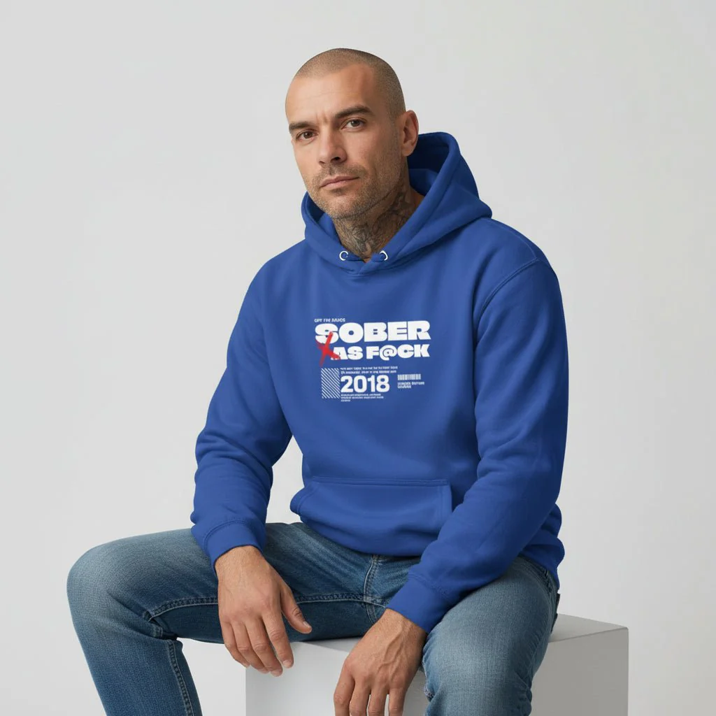 Sober As F*ck Men's Hoodie - Image 10