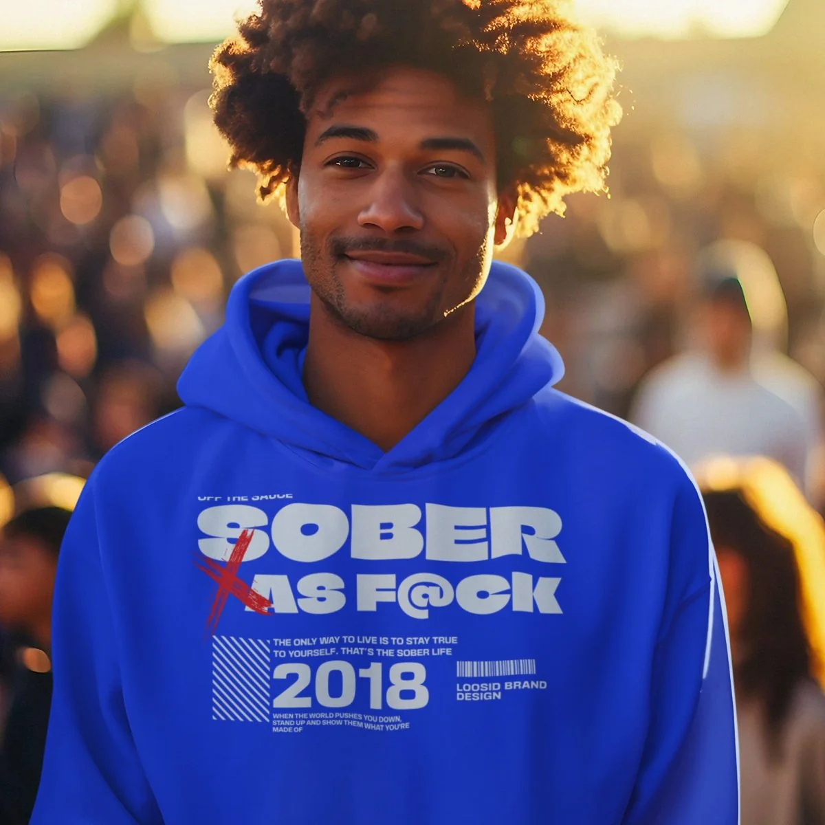 Sober As F*ck Men's Hoodie - Image 11