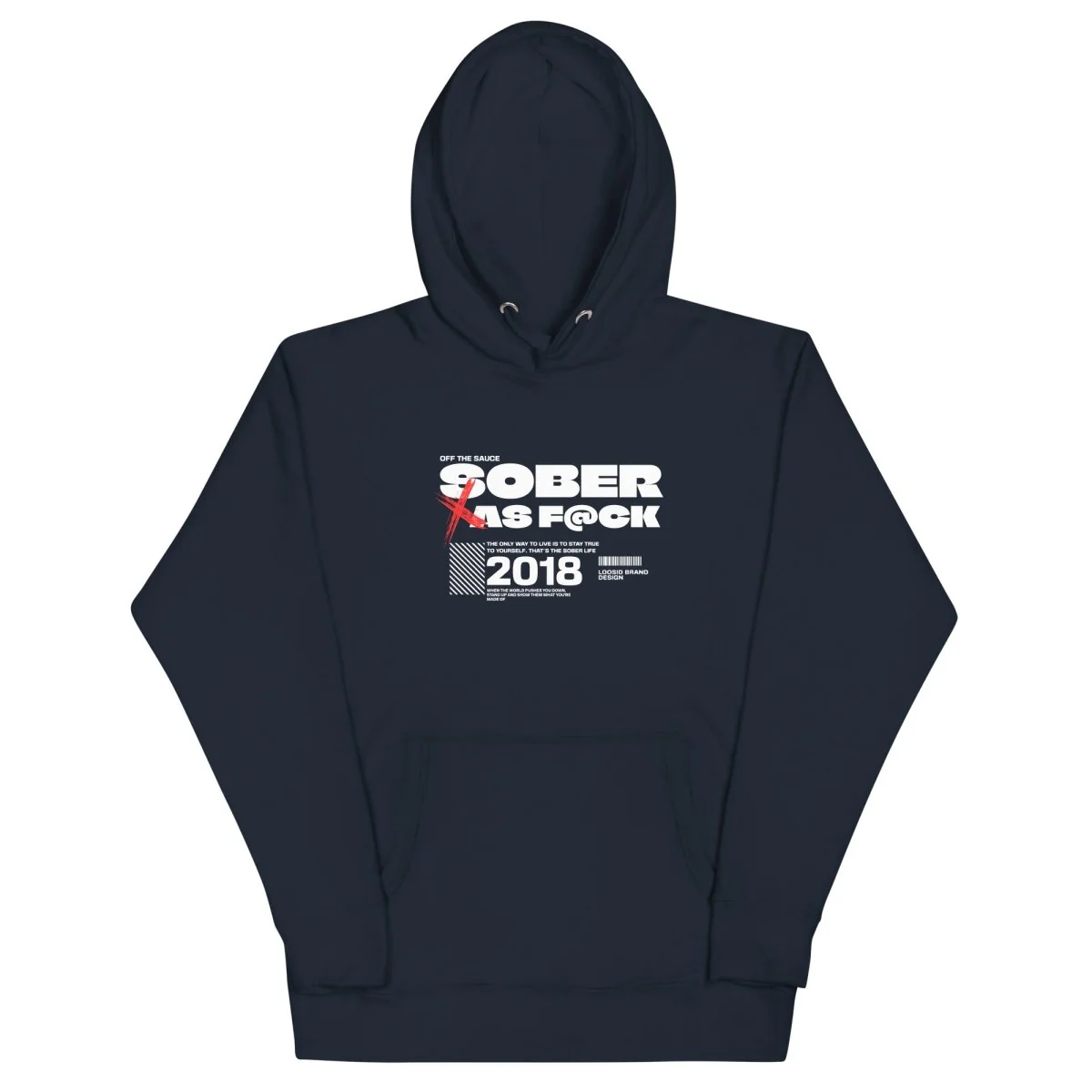 Sober As F*ck Men's Hoodie - Image 12