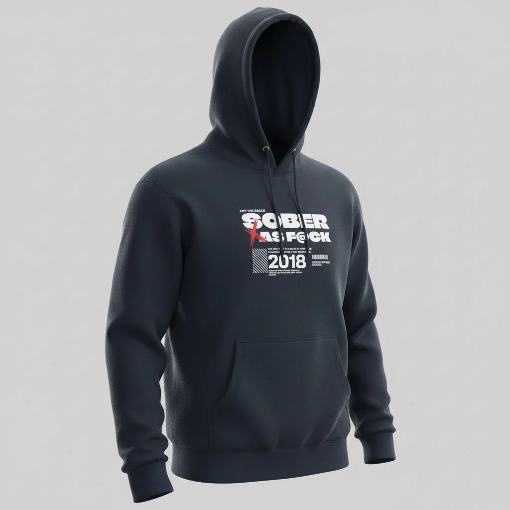 Sober As F*ck Men's Hoodie - Image 13