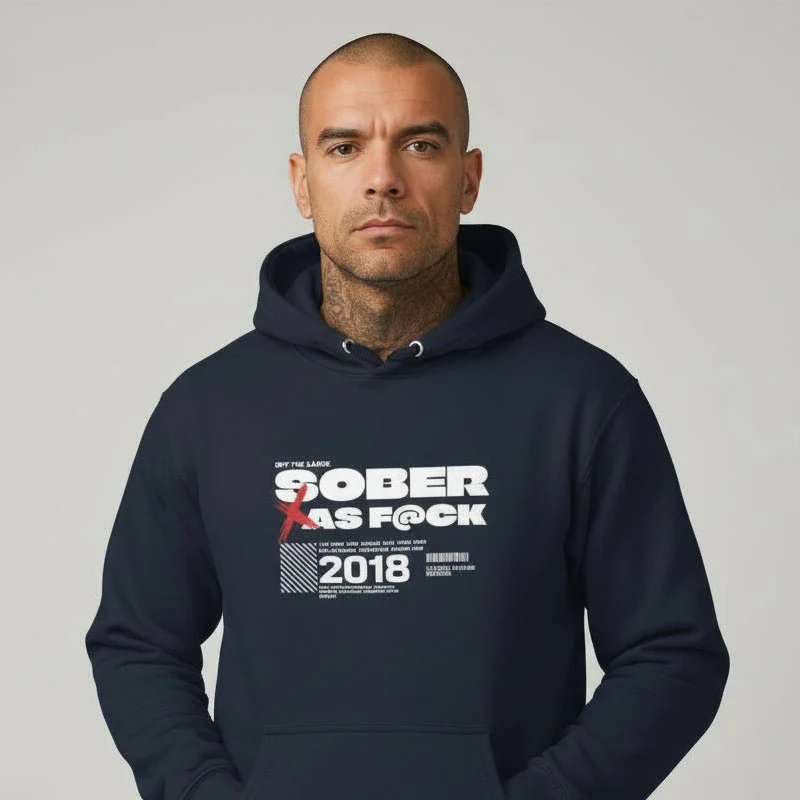 Sober As F*ck Men's Hoodie - Image 14