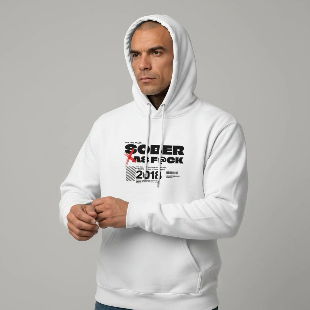 Sober As F*ck Men's Hoodie - Image 19