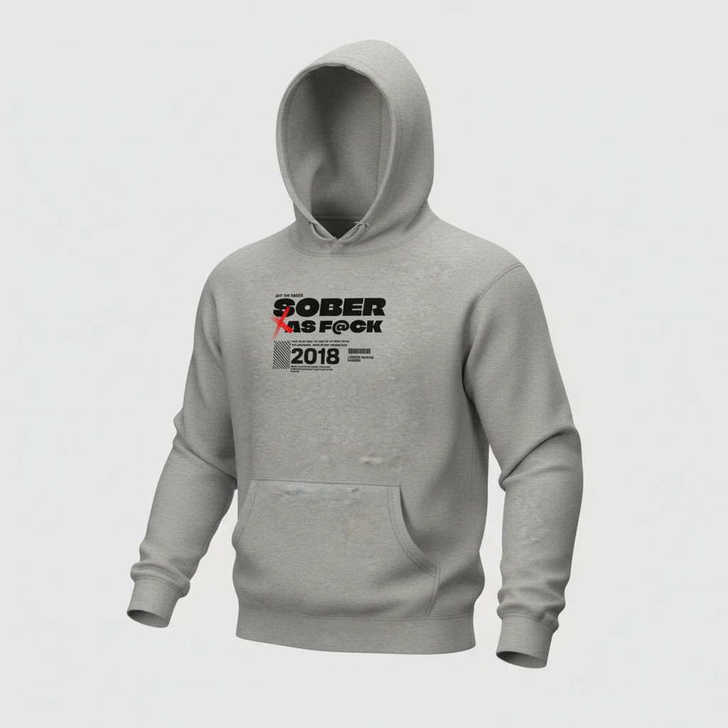 Sober As F*ck Men's Hoodie - Image 21