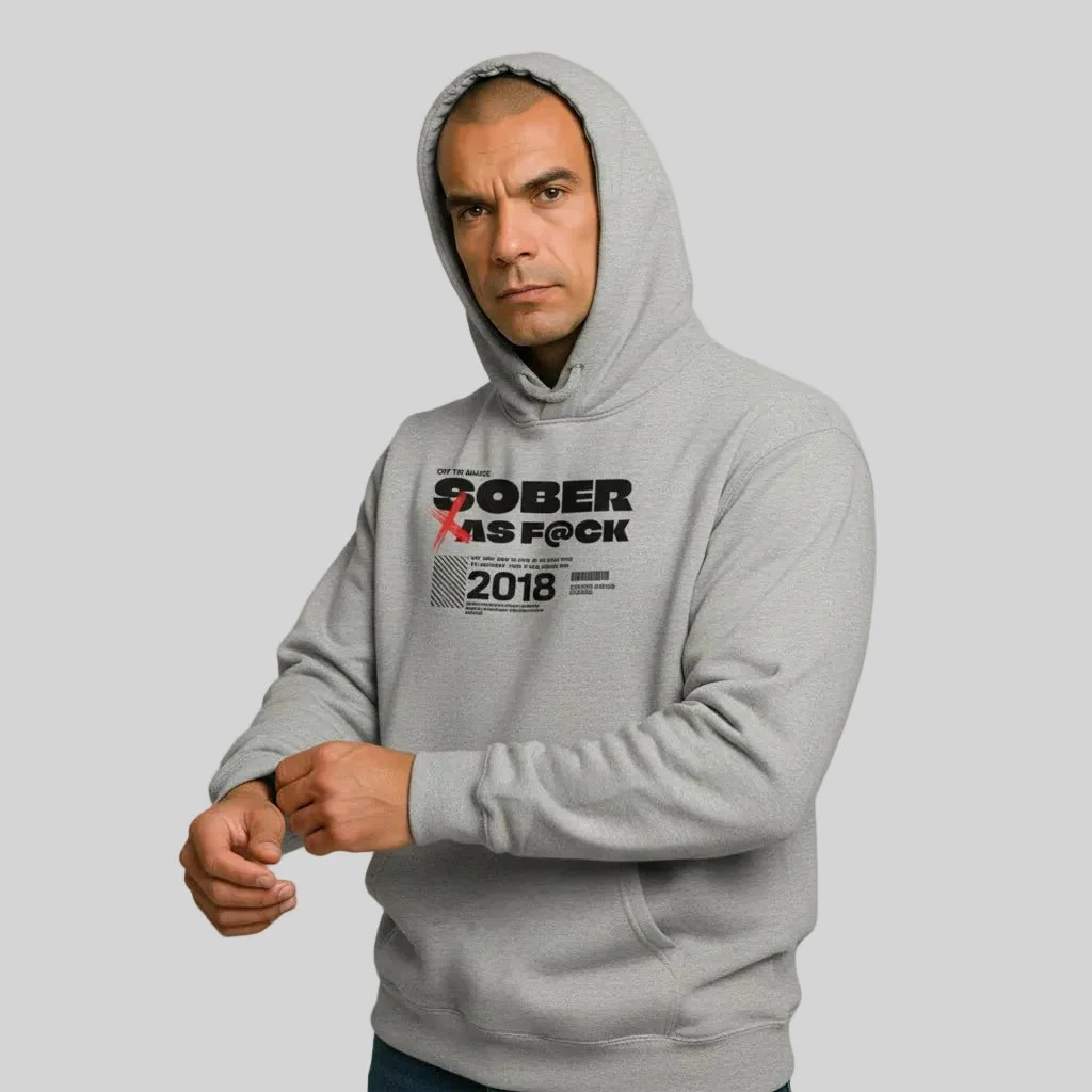 Sober As F*ck Men's Hoodie - Image 22