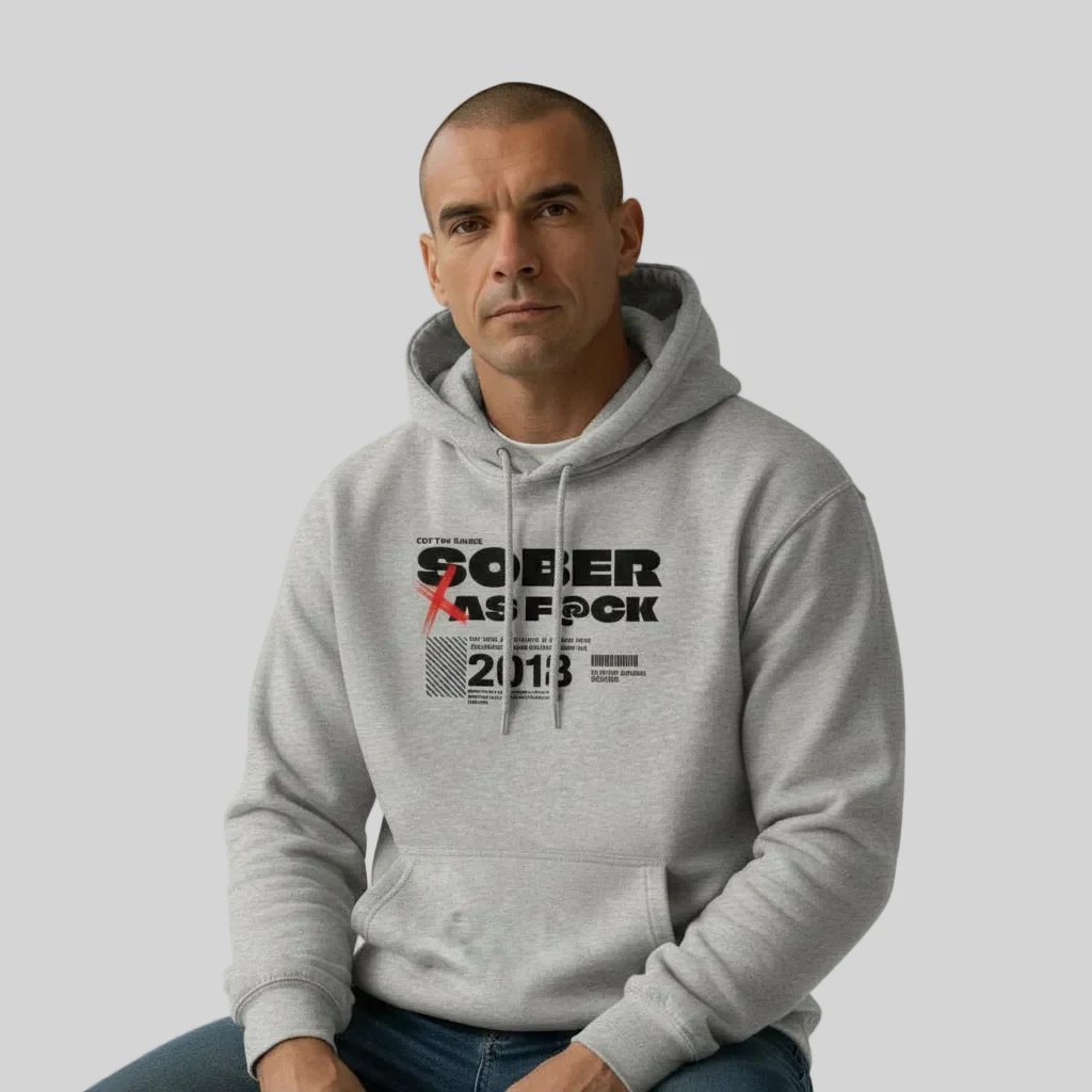 Sober As F*ck Men's Hoodie - Image 23