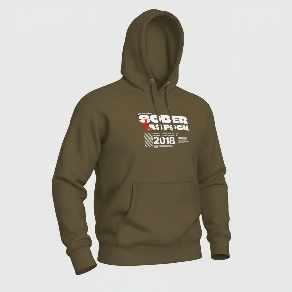 Sober As F*ck Men's Hoodie - Image 25