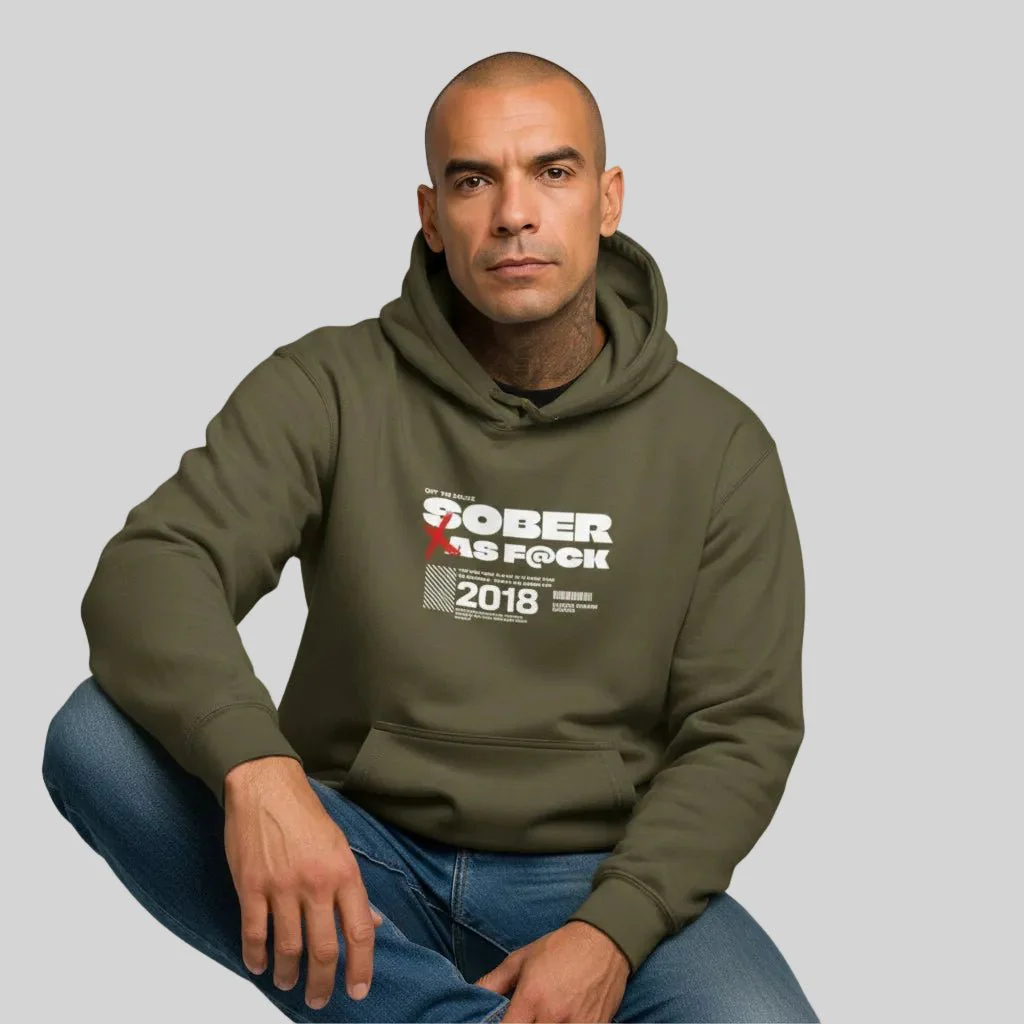 Sober As F*ck Men's Hoodie - Image 26