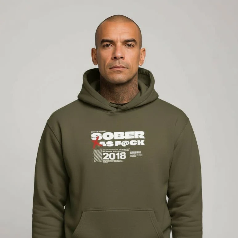 Sober As F*ck Men's Hoodie - Image 27
