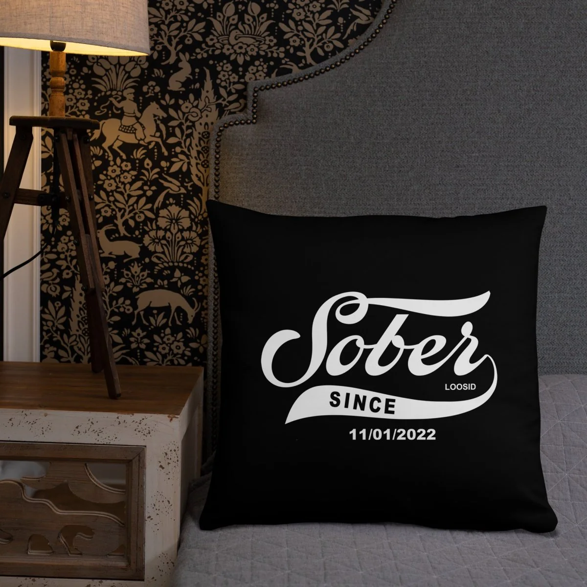 Sober Since Pillow w/ Personalized Sobriety Date - Image 12