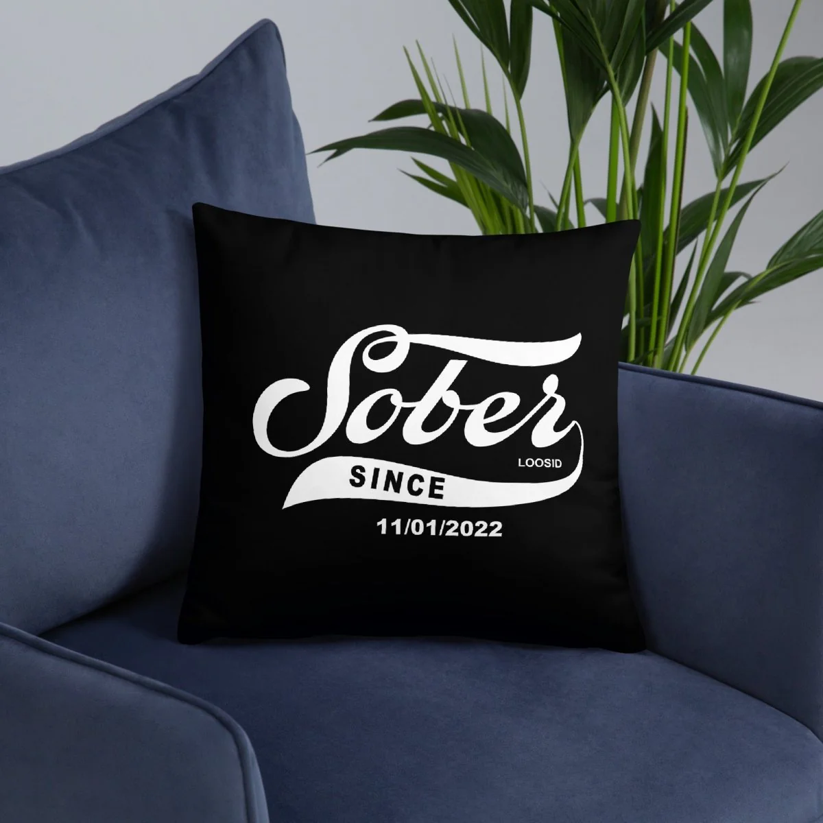 Sober Since Pillow w/ Personalized Sobriety Date - Image 13