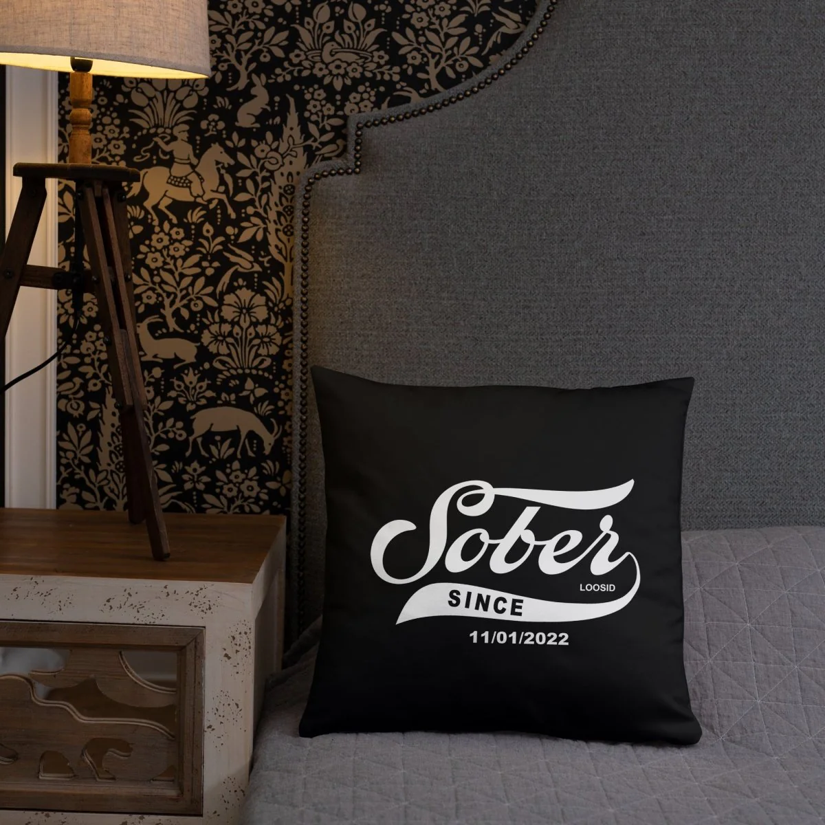 Sober Since Pillow w/ Personalized Sobriety Date - Image 15