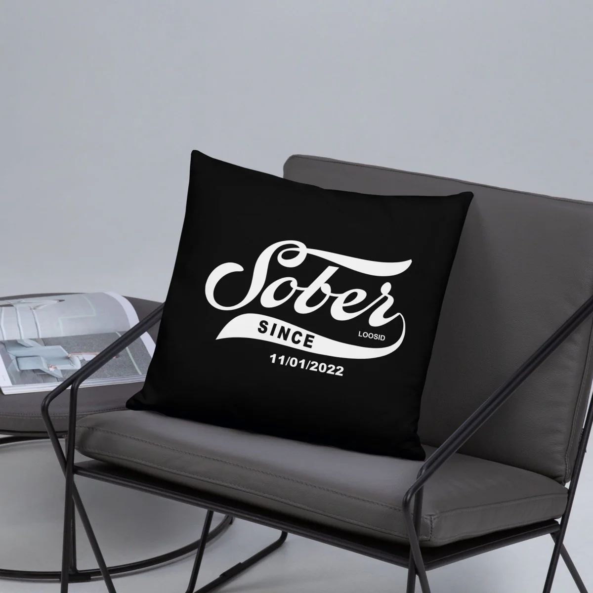 Sober Since Pillow w/ Personalized Sobriety Date - Image 16