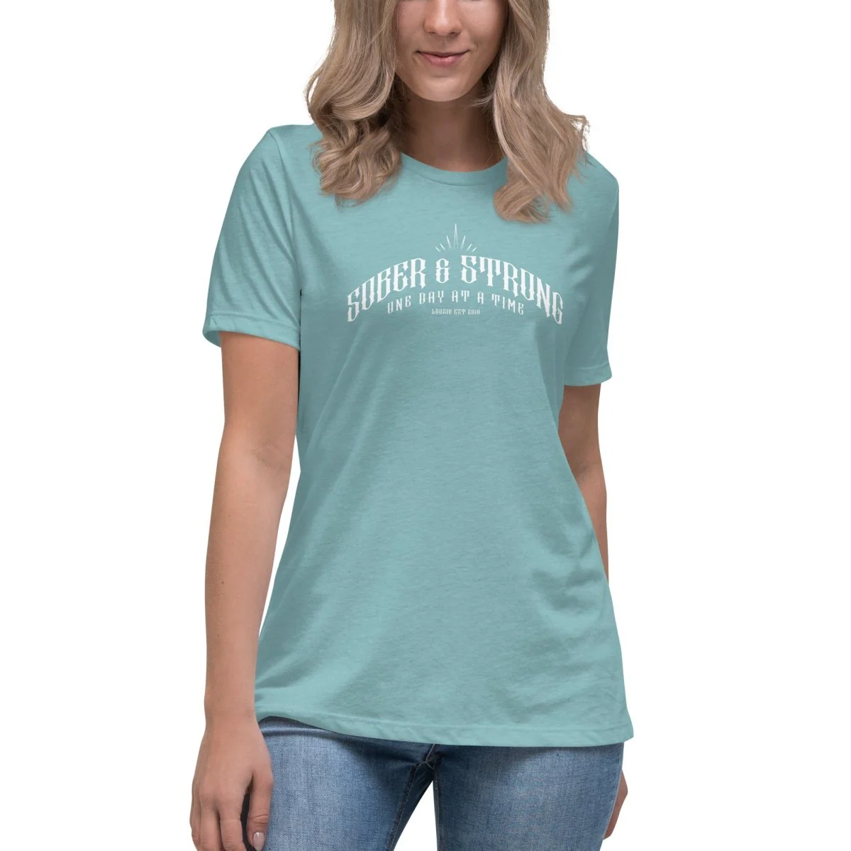 Sober & Strong Womens Relaxed T-Shirt - Image 5