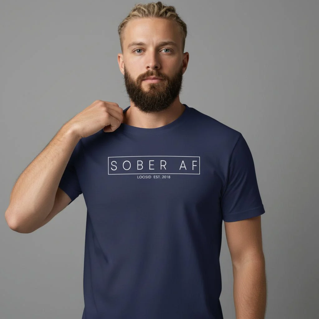 Sober T Shirt | Sober AF Men’s Tee for Strength and Recovery - Image 10